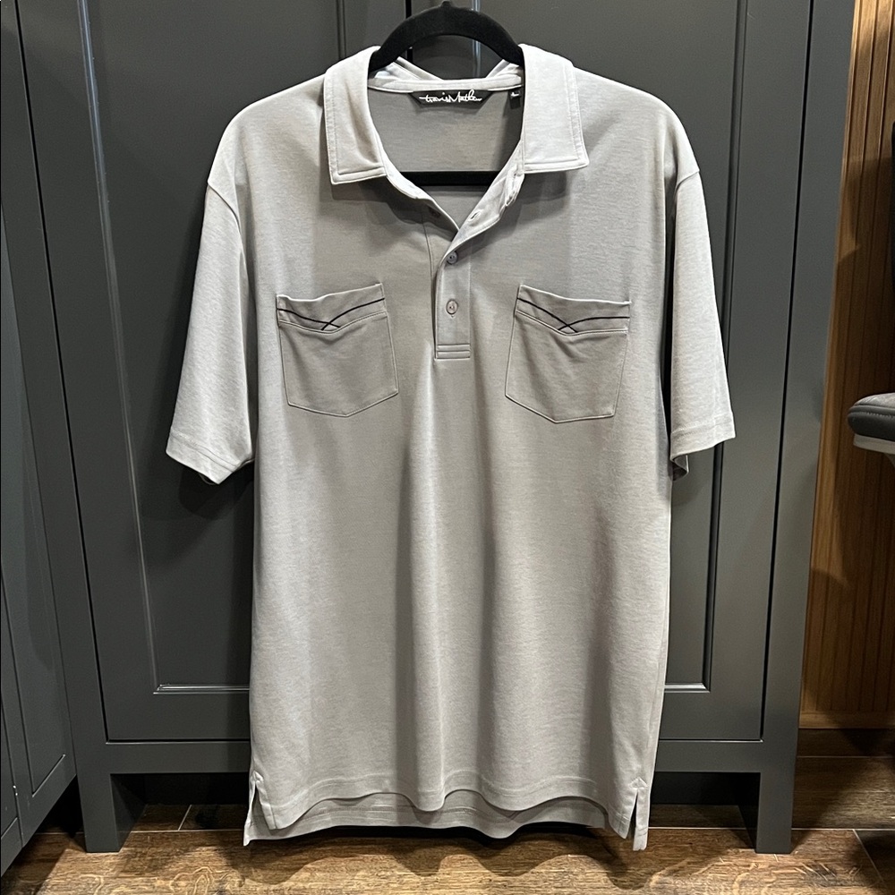 Travis Mathew Light Gray Polo Shirt